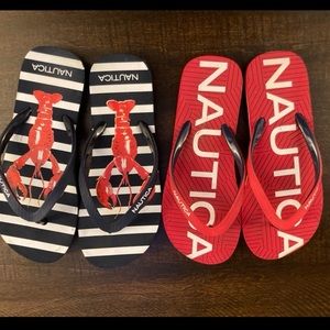 SOLD Nautica flip-flops size 3